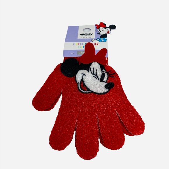 Disney at Primark Bath & Body O Minnie Mouse Paddle Brush With Exfoliating Gloves Beauty Set